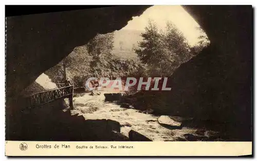 Cartes postales Grottes de Han Gouffre de Belvaux vue Interieure