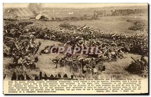 Cartes postales Panorama de la bataille de Waterloo Napoleon 1er Militaria