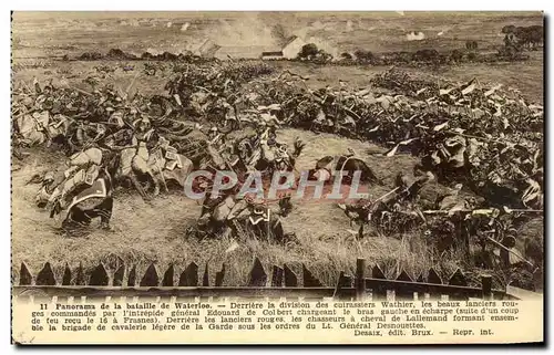 Cartes postales Panorama de la Bataille de Waterloo Napoleon 1er Militaria