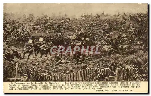 Ansichtskarte AK Panorama de la Bataille de Waterloo Regiments d&#39infanterie Ansichtskarte AK Panorama de la Bataille de Wat