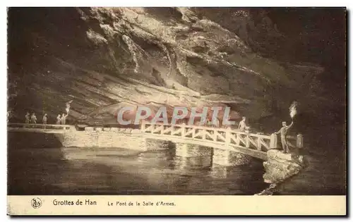Cartes postales Grottes de Han Le Pont de la Salle Armes