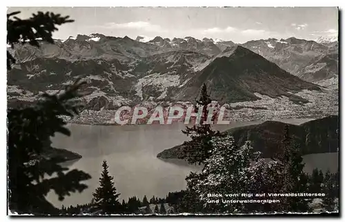 Cartes postales Blick vom Rigi auf Vierwaldstattersee und Unterwalderalpen