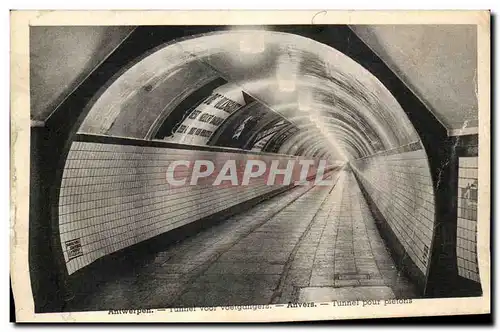 Cartes postales Antwerpen runnel voor voetgangers Anvers Tunnel pour Pietons Metro