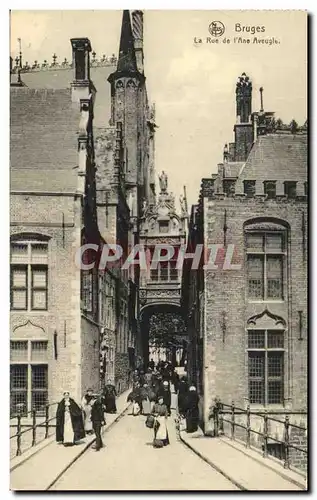 Cartes postales Bruges La Rue de L&#39Ane Aveugle