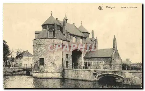 Cartes postales Bruges porte d'Ostende