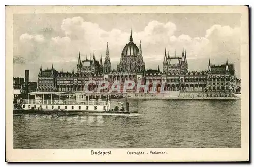Cartes postales Budapest Orszaghaz Parlament Bateau