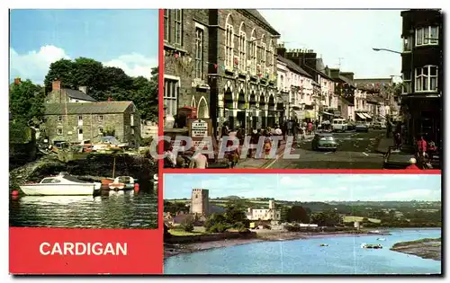 Ansichtskarte AK Cardigan High Street The Quay River Teifl