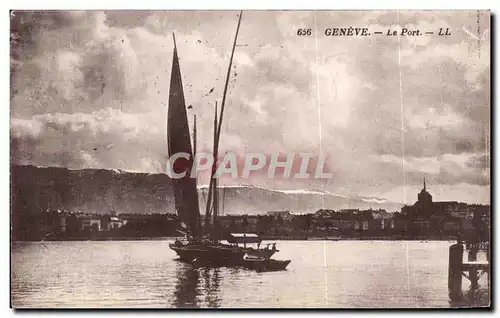 Ansichtskarte AK Geneve Le Port Bateau