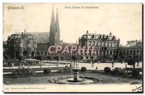 Cartes postales Dresden A Konigl Zwinger Mit Sophienkirche