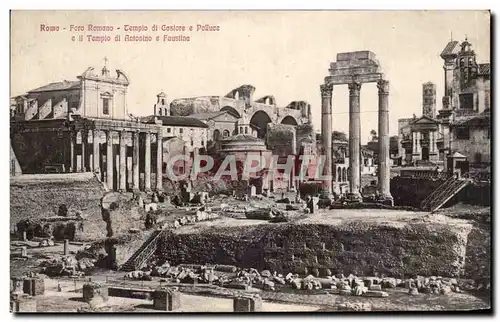 Ansichtskarte AK Roma Foro Romano Cemplo Di Castore E Polluce E Tempto