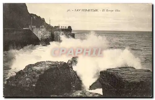 Ansichtskarte AK San Sebastian El Rompe Olas