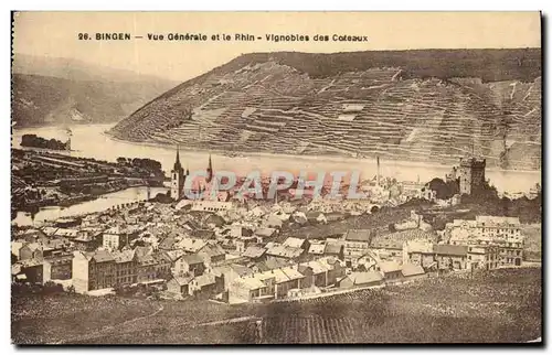 Cartes postales Bingen Vue Generale Et Le Rhin Vignobies Des Coteaux