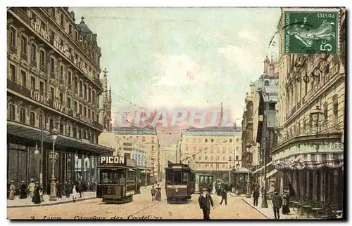 Cartes postales Lyon Carrefour des Cordeliers Tramway