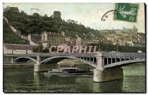 Cartes postales Lyon Le Pont d&#39Ainay Bateau