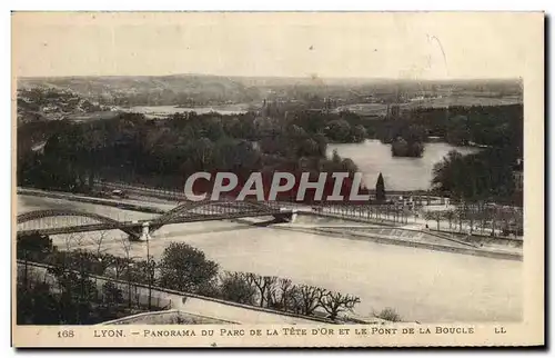 Ansichtskarte AK Lyon Panorama du Parc de la Tete d&#39Or et le Pont de la Boucle