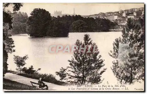 Cartes postales Lyon Le Parc de la Tete d&#39Or le Lac Fourviere et Coteau de la Croix Rousse