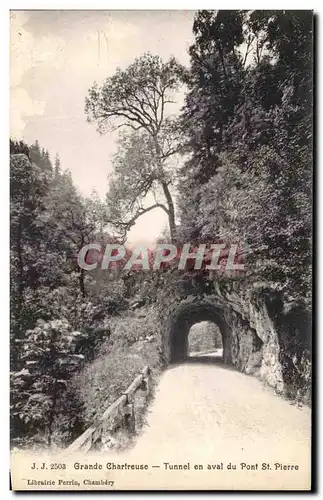 Cartes postales Grande Chartreuse Tunnel en aval du Pont St Pierre