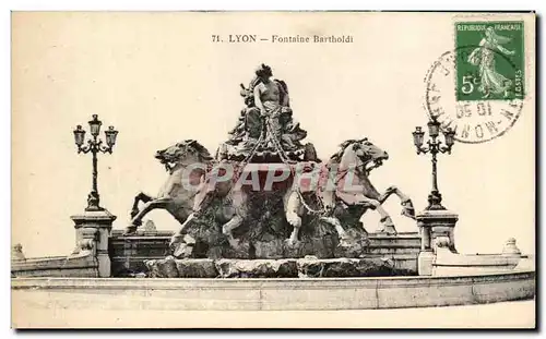 Cartes postales Lyon Fontaine Bartholdi