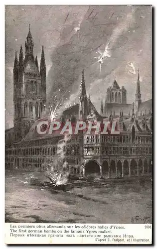 Ansichtskarte AK Ypres Bombardement Miltiaria