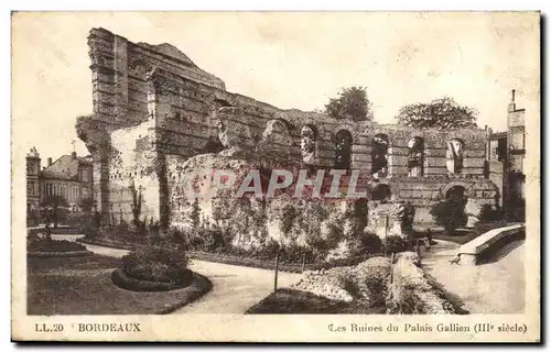 Cartes postales Bordeaux Les Ruines du Palais Gallien