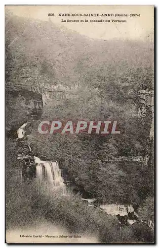 Cartes postales Nans Sous Sainte Anne La Source et la Cascade du Verneuau