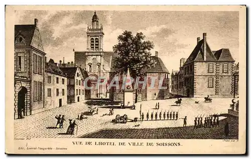 Cartes postales Vue De L&#39Hotel De Ville De Soissons