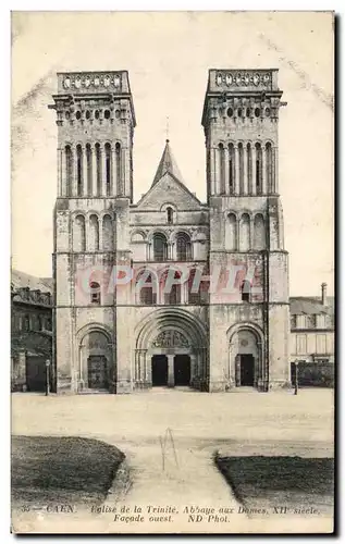 Ansichtskarte AK Caen Eglise de la Trinite Abbaye aux Dames Facade Ouest