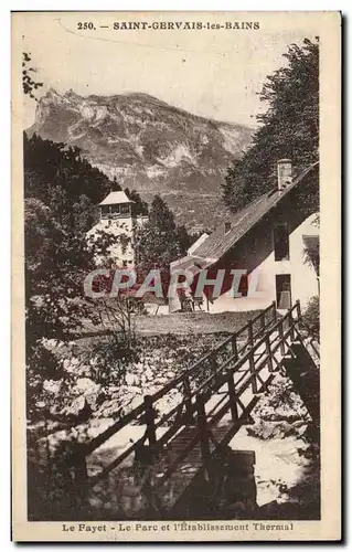 Cartes postales Saint Gervais Les Bains Le Fayet Le Parc et l&#39Etablissement Thermal