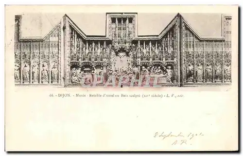 Cartes postales Dijon Musee Retable d&#39Autel en Bois Sculpte