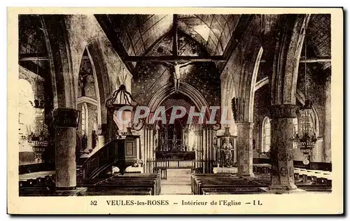 Cartes postales Veules les Roses Interieur de L&#39Eglise