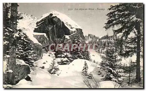 Cartes postales Les Alpes en Hiver Paysage