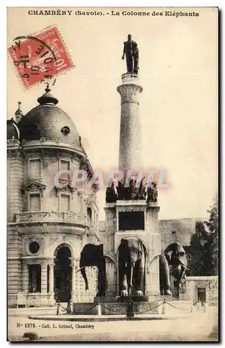 Cartes postales Chambery La Colonne Des elephants