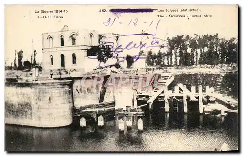 Cartes postales La Guerre Les Ecluses Paris Militaria