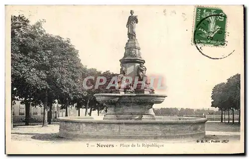 Cartes postales Nevers Place De La Republique
