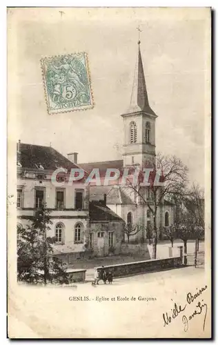 Cartes postales Genlis Eglise Et Ecole De Garcons