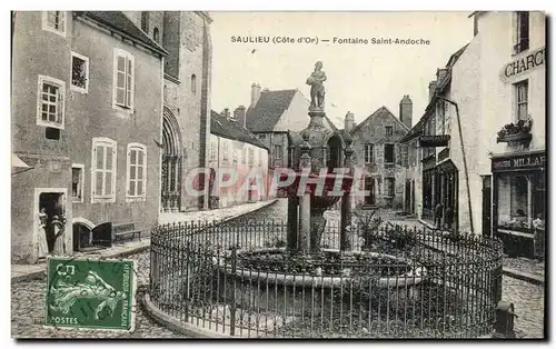 Cartes postales Saulieu Fontaine Saint Andoche