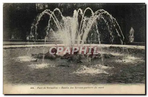 Cartes postales Parc De Versailles Bassin des Sirenes parterre du nord