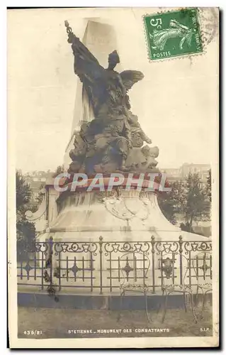 Cartes postales St Etienne Monument des Combattants Militaria