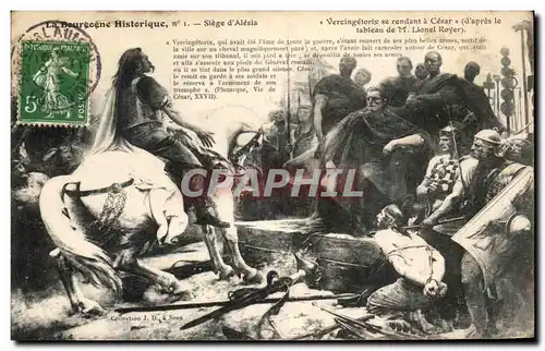 Cartes postales La Bourgogne Historique Siege d'Alesia Vercingetorix se rendant a Cesar