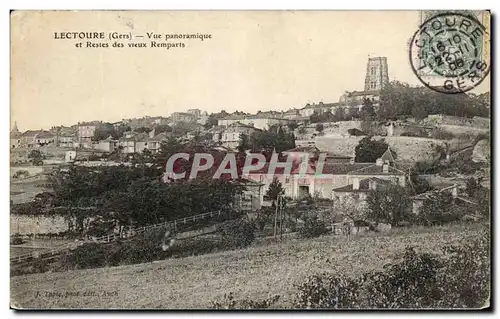 Cartes postales Lectoure Vue Panoramique Et Restes Des Vieux Remparts