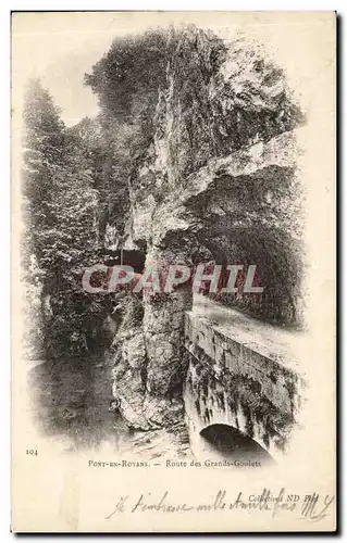 Cartes postales Pont En Royans Routes des Grands Goulets