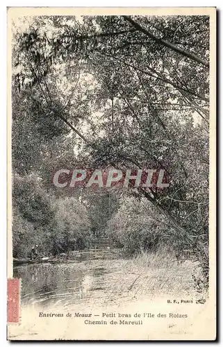 Ansichtskarte AK Environs de Meaux Petit Bras de l&#39lle des Roizes Chemin de Mareuil