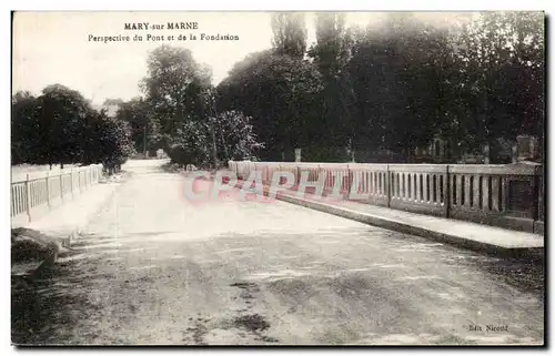 Cartes postales Mary Sur Marne Perspective du pont de la Fondation