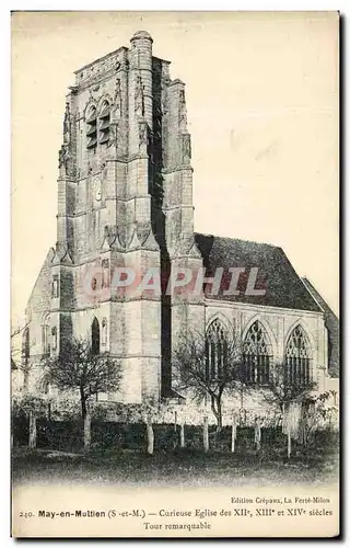 Ansichtskarte AK May en Multien Curieuse Eglise Tour remarquable