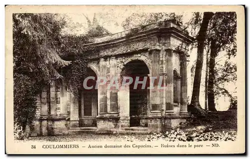 Cartes postales Coulommiers Ancien Domaine des Capucins Ruines dans le Parc