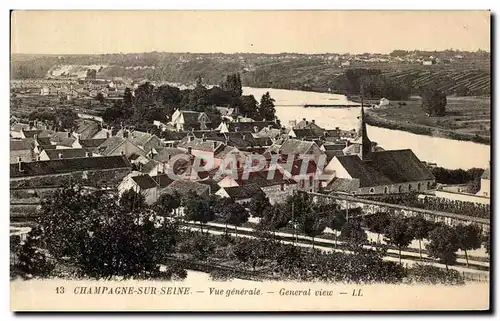 Cartes postales Champagne Sur Seine Vue Generale