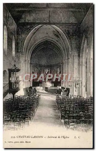 Cartes postales Chateau Landon Interieur de l&#39Eglise