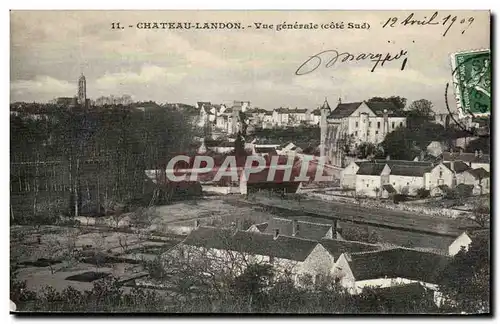 Cartes postales Chateau Landon Vue Generale Ecote Sud