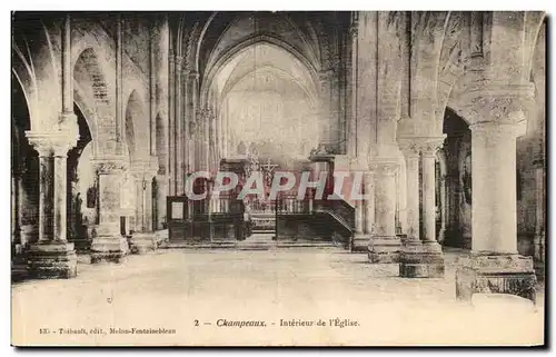 Cartes postales Champeaux Interieur de l&#39Eglise