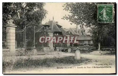 Cartes postales Gretz Entree du Parc d&#39Armainvilliers